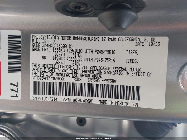2023 TOYOTA TACOMA SR V6