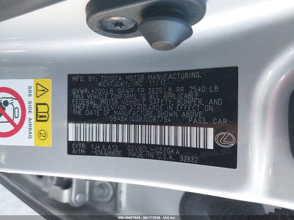 2018 LEXUS ES 350