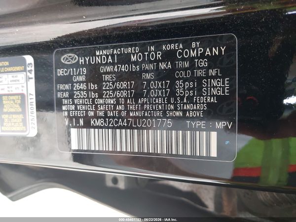 2020 HYUNDAI TUCSON SE