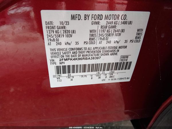 2024 FORD EDGE TITANIUM — I9