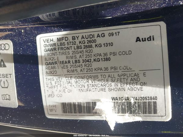 2018 AUDI SQ5 3.0T PREMIUM PLUS