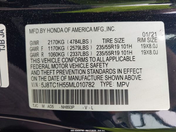 2021 ACURA RDX TECHNOLOGY PACKAGE