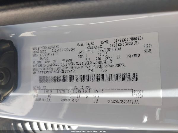 2018 FORD F-150 XLT