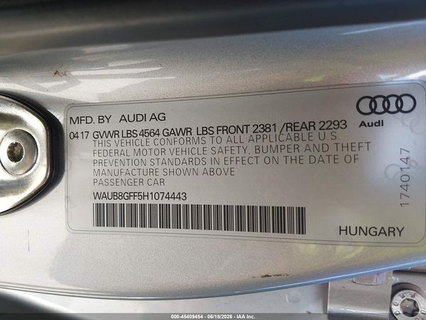 2017 AUDI A3 PREMIUM