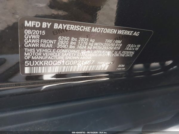 2016 BMW X5 XDRIVE35I