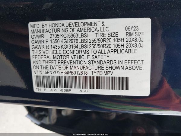 2023 HONDA PILOT 2WD SPORT