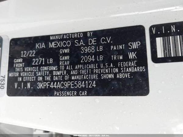 2023 KIA FORTE GT