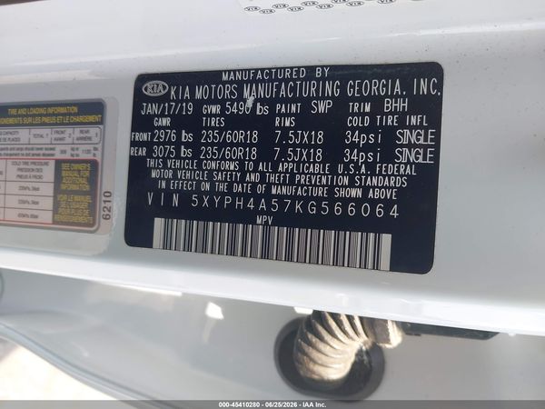 2019 KIA SORENTO 3.3L EX