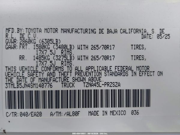 2025 TOYOTA TACOMA TRD OFF ROAD