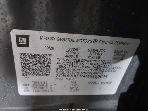 2021 CHEVROLET EQUINOX AWD PREMIER — I9