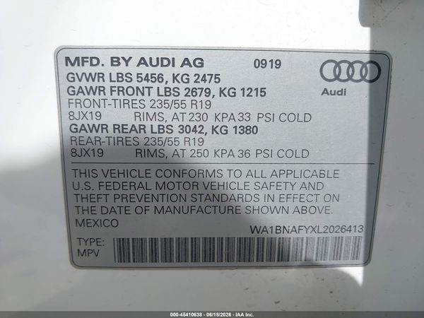 2020 AUDI Q5