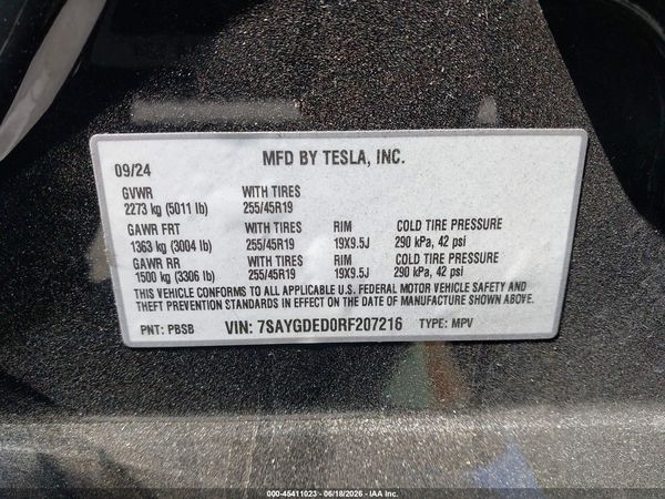 2024 TESLA MODEL Y