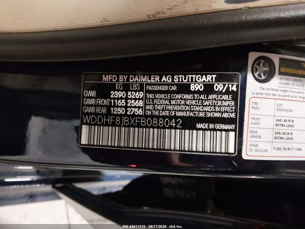 2015 MERCEDES-BENZ E 350 4MATIC