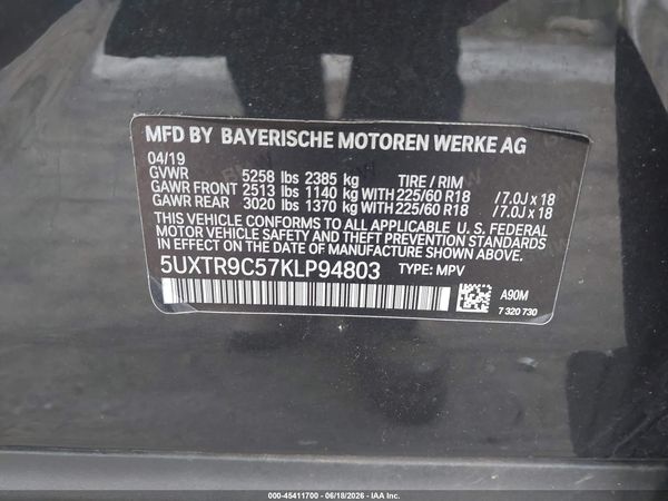2019 BMW X3 XDRIVE30I
