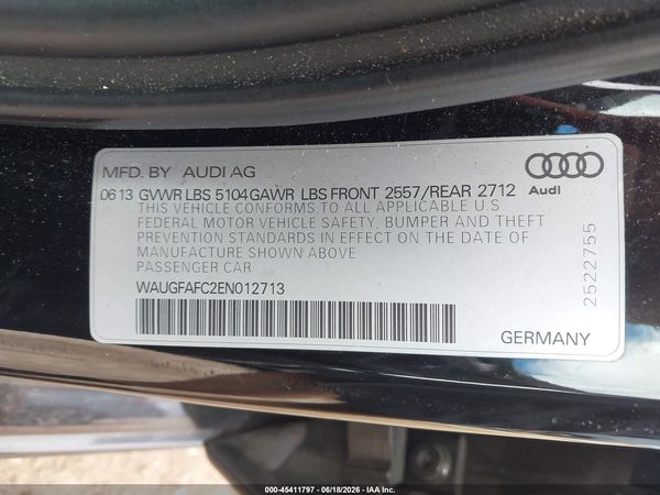 2014 AUDI A6 2.0T PREMIUM