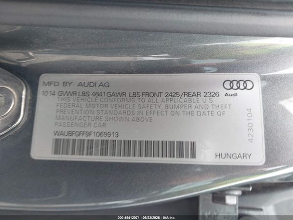 2015 AUDI S3 2.0T PREMIUM PLUS