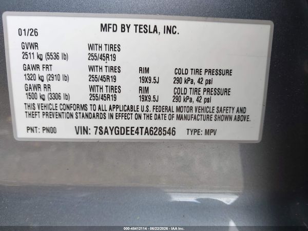 2026 TESLA MODEL Y