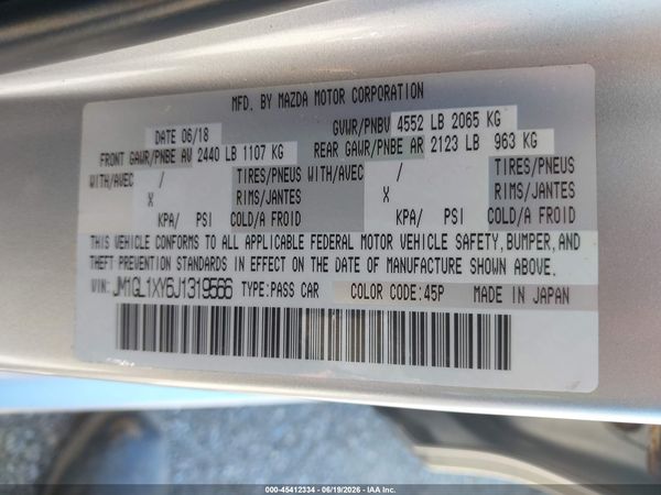 2018 MAZDA MAZDA6 SIGNATURE
