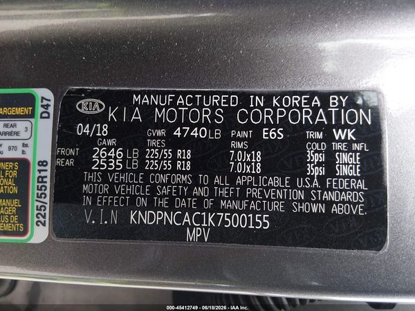 2019 KIA SPORTAGE EX