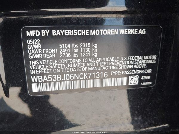 2022 BMW 540 I