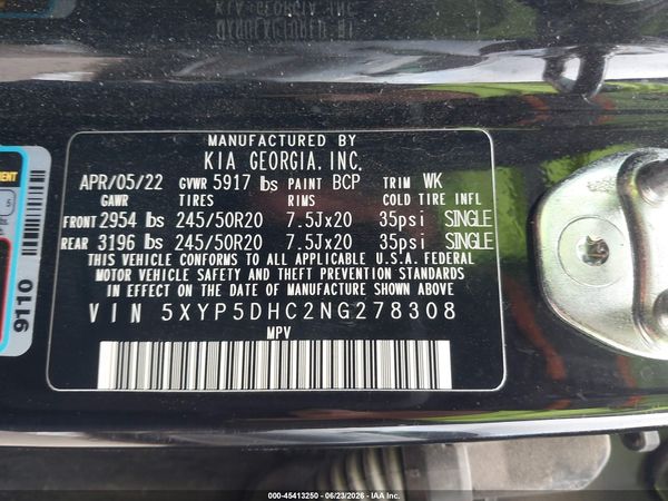 2022 KIA TELLURIDE SX