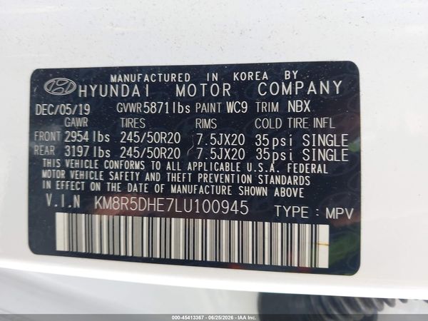 2020 HYUNDAI PALISADE LIMITED