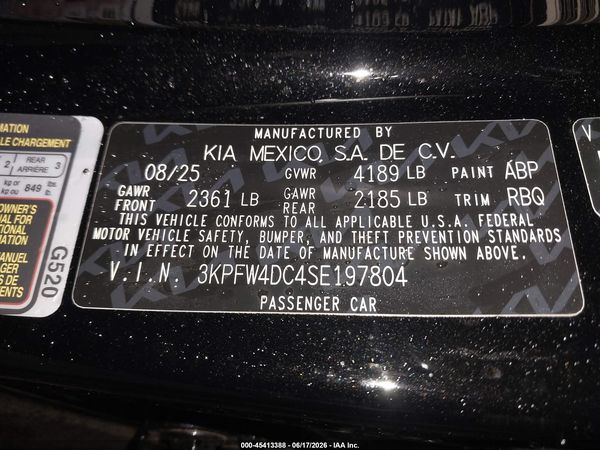 2025 KIA K4 GT-LINE TURBO
