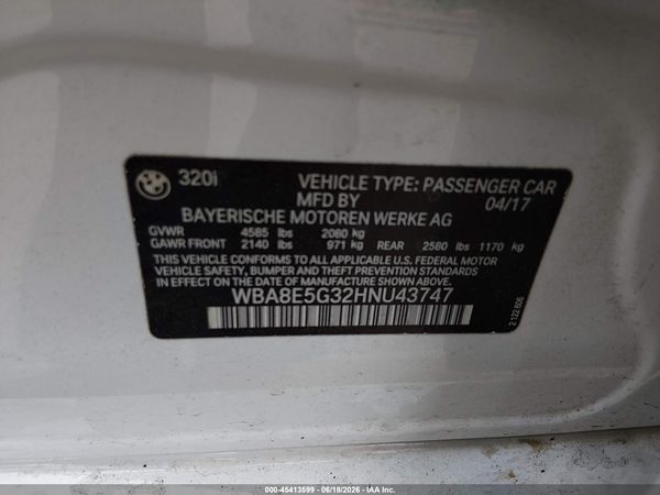 2017 BMW 320I XDRIVE