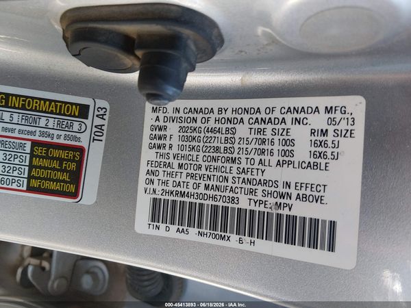 2013 HONDA CR-V LX