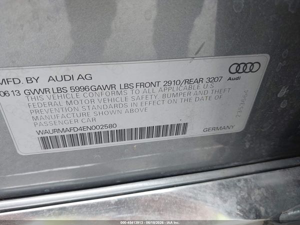 2014 AUDI A8 L 3.0 TDI