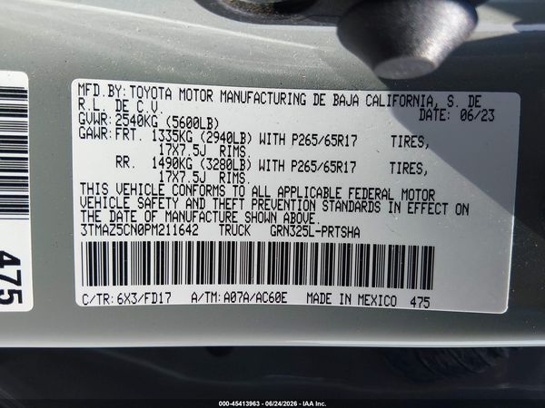 2023 TOYOTA TACOMA TRD SPORT