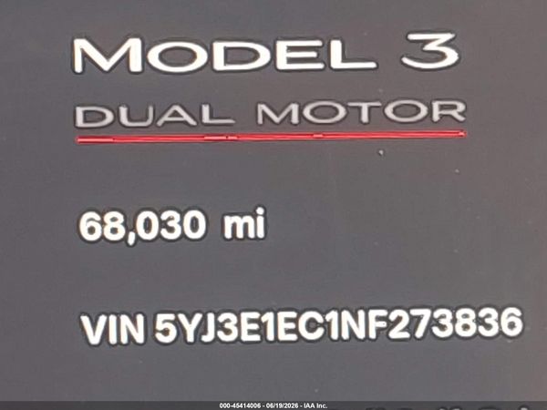 2022 TESLA MODEL 3