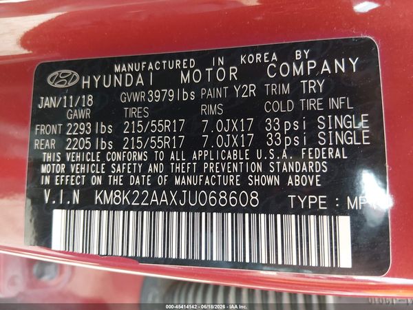 2018 HYUNDAI KONA SEL