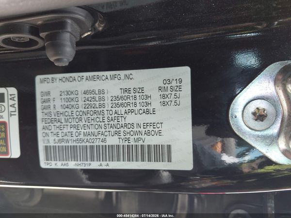 2019 HONDA CR-V EX