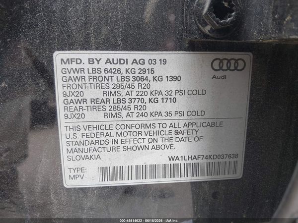 2019 AUDI Q7 45 PREMIUM