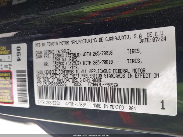 2024 TOYOTA TACOMA HYBRID TRD PRO 4WD