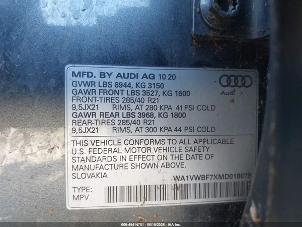 2021 AUDI SQ7