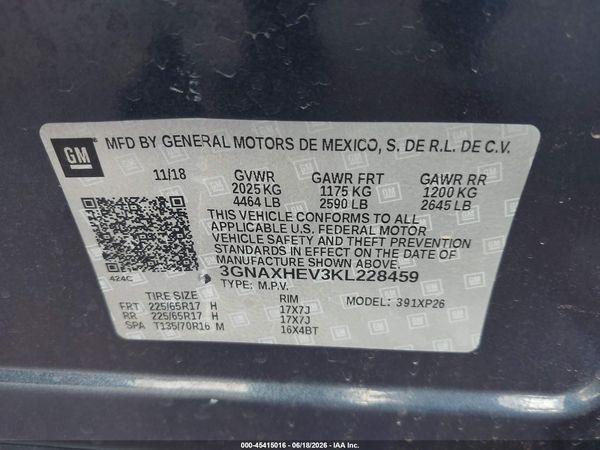 2019 CHEVROLET EQUINOX LS — I9