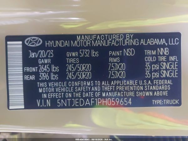 2023 HYUNDAI SANTA CRUZ LIMITED
