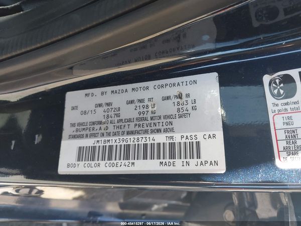 2016 MAZDA MAZDA3 S GRAND TOURING