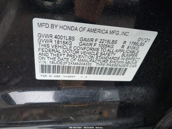 2021 ACURA ILX STANDARD