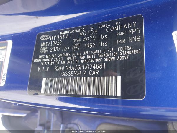 2023 HYUNDAI ELANTRA HYBRID LIMITED