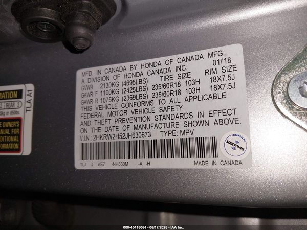 2018 HONDA CR-V EX
