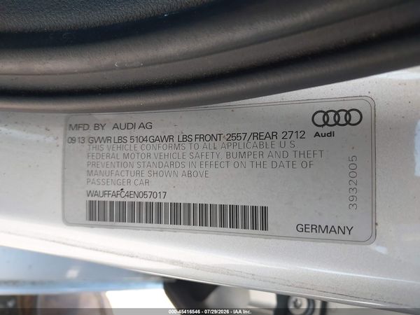 2014 AUDI A6 2.0T PREMIUM