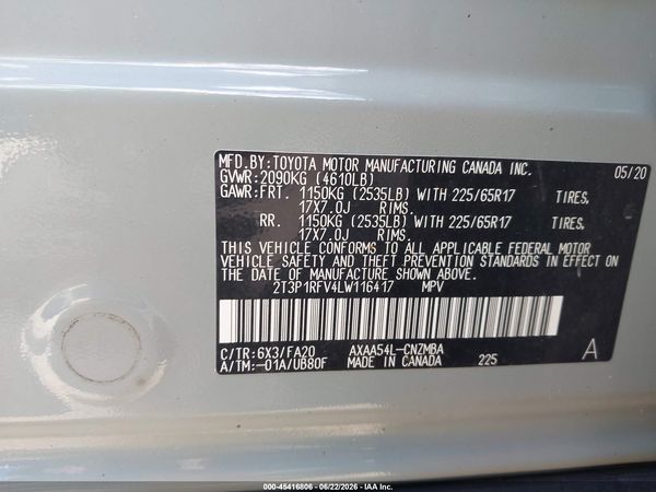 2020 TOYOTA RAV4 XLE