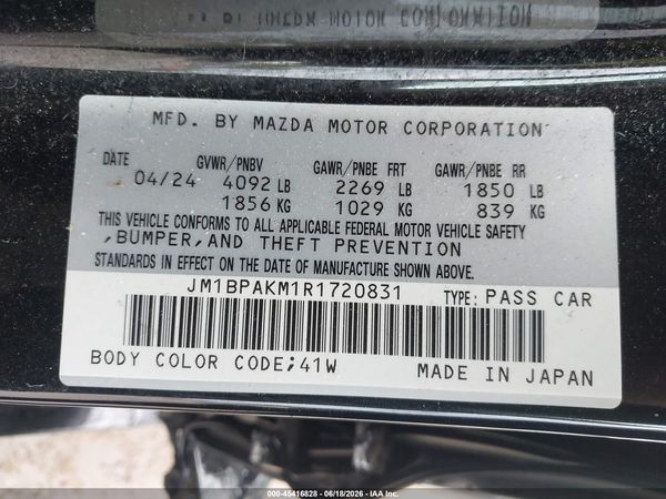 2024 MAZDA MAZDA3 2.5 S SELECT SPORT
