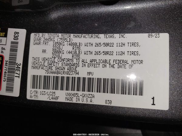 2024 TOYOTA SEQUOIA CAPSTONE