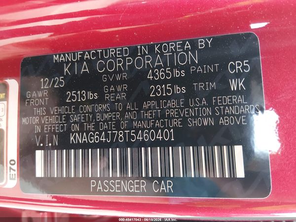 2026 KIA K5 GT-LINE FWD