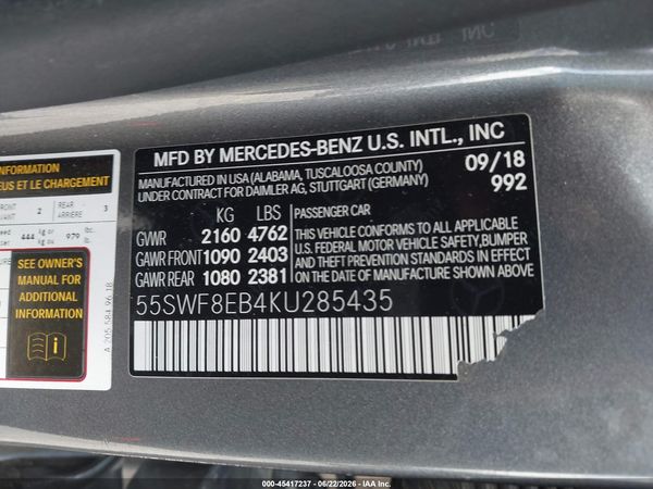 2019 MERCEDES-BENZ C 300 4MATIC