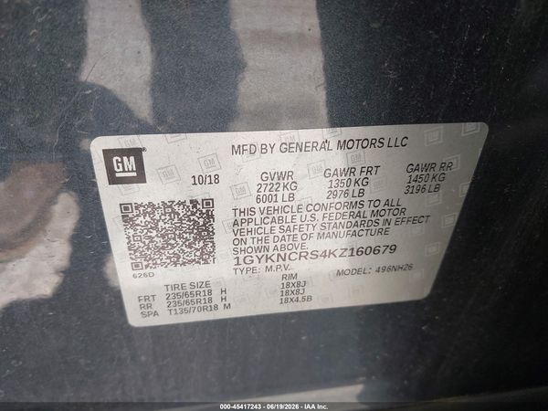 2019 CADILLAC XT5 LUXURY